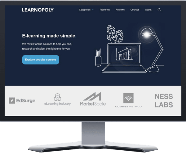 Image of a screenshot from a showcase website - Learnopoly.